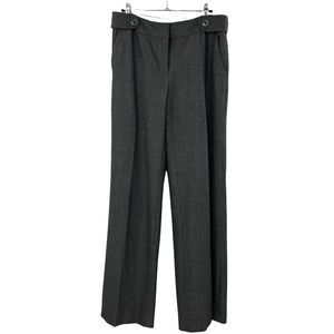 Adrienne Vittadini Pants Womens 6 Gray Mid Rise Straight Dress Chino Career